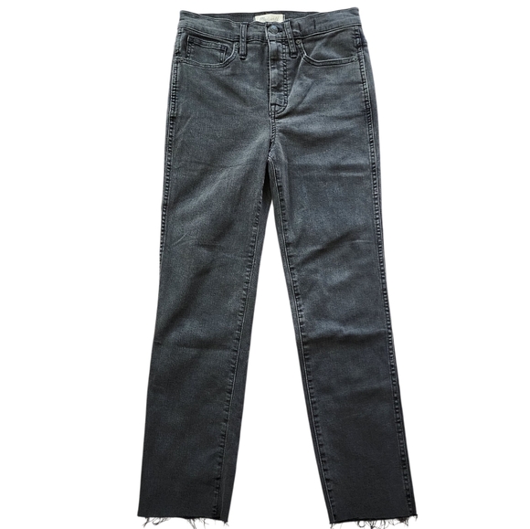Madewell Women's Dark Gray Straight Leg Jeans - Picture 1 of 9